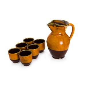 Vinski set 0,5L, žuto-braon