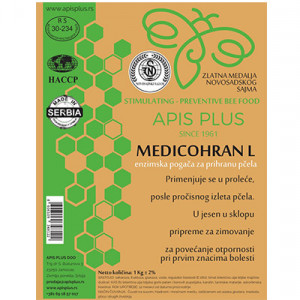 Enzimska pogača za prihranu pčela 1kg Medicohran L 10/1