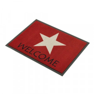 Otirač Homelike Star Welcome red 50x70cm