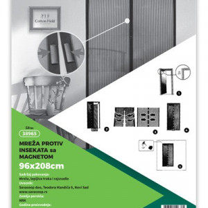 Mreža protiv insekata sa magnetom (komarnik) 0.96x2.08m