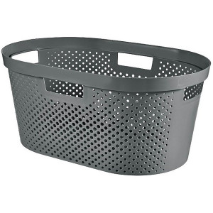 Korpa za veš tamno siva 40L Infinity otvorena Curver