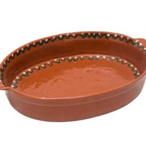 Tava ovalna 36 cm Braon dizajn