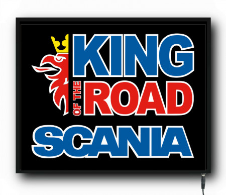Placa led luminoasa interior camion tip tablou Scania King of the Road