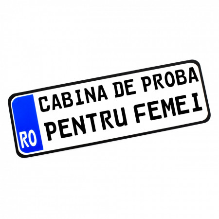 Placa Auto Personalizata (mesaj predefinit) 30x10cm
