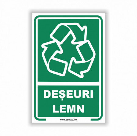 V262 Semn indicator, (deseuri lemn), Tabla Aluminiu, Autocolant sau PVC