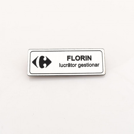 Ecuson Personalizat 2.4x7cm pentru Market cu sistem de prindere