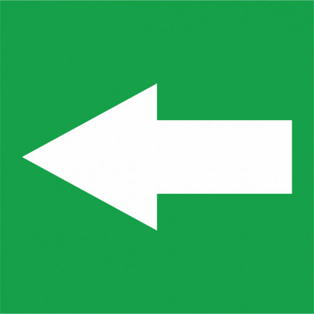 Semn indicator, (sageata spre stanga), Autocolant sau PVC