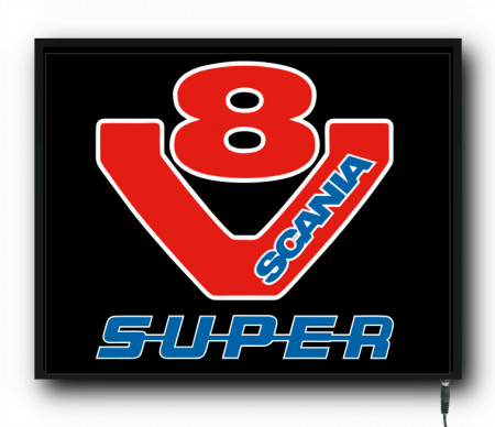 Placa led luminoasa interior camion tip tablou Scania Super V8 1