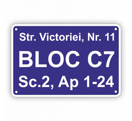 Placa Stradala personalizata 39x26 cm Scari de Bloc