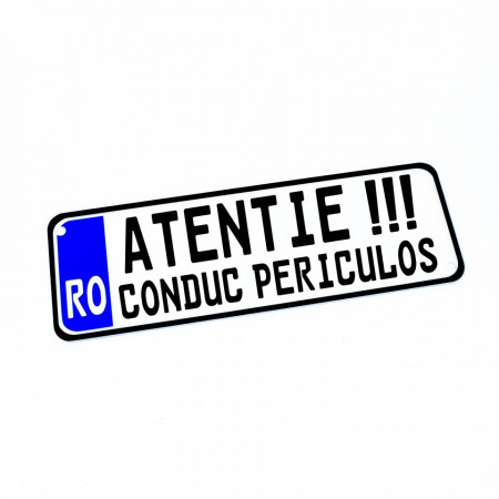 Placa Auto Personalizata (mesaj predefinit) 30x10cm