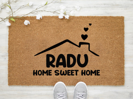 Pres intrare personalizat 40x60 cm cu Home Sweet Home