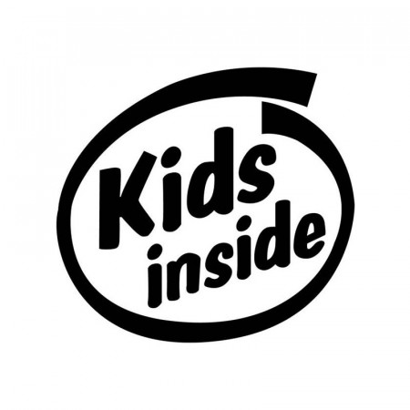 Sticker Abtibild autocolant *KIDS INSIDE*