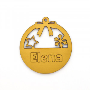 Glob personalizat cu nume , ornament pom de Craciun-2