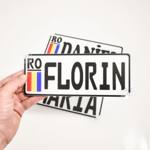 Placa Auto Personalizata cu Numele tau 20x8cm