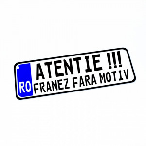 Placa Auto Personalizata (mesaj predefinit) 30x10cm