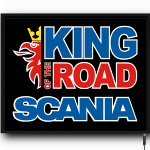 Placa led luminoasa interior camion tip tablou Scania King of the Road
