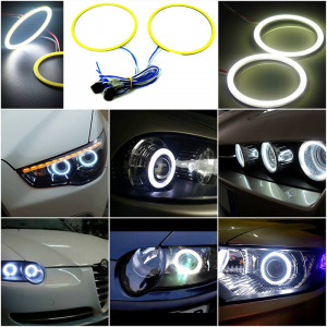 Angel Eyes LED COB , lumina continua, alba