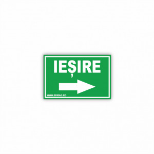 Semn indicator (iesire sageata in dreapta),Tabla aluminiu, Autocolant sau PVC