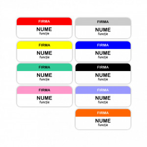EC11 Ecuson Personalizat metalic 2.5x7cm cu sistem de prindere