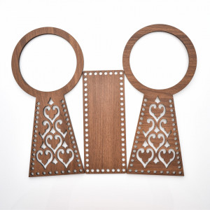 Set baza crosetat " ANABEL " 18x36.5 cm 2 manere decupate cu model + baza fund