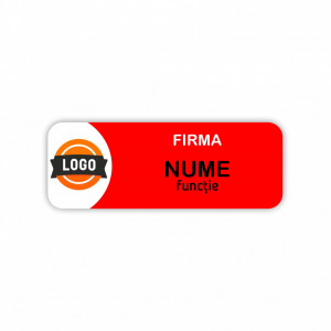 EC15 Ecuson Personalizat metalic 2.5x7cm cu sistem de prindere