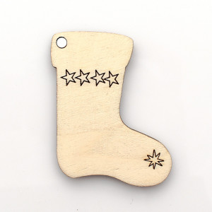 Ornament din lemn pentru pomul de Craciun DECO8