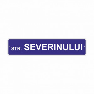 Placa Stradala personalizata 52x11 cm, Nume si Numar Strada