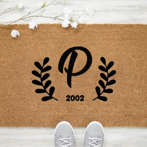 Pres intrare personalizat 40x60 cm cu INITIALA