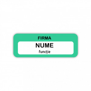 EC12 Ecuson Personalizat metalic 2.5x7cm cu sistem de prindere
