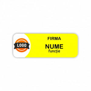 EC15 Ecuson Personalizat metalic 2.5x7cm cu sistem de prindere