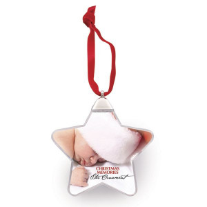 Glob Foto Stea personalizat cu poza ta, ornament pom de craciun