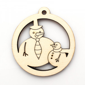 Ornament din lemn pentru pomul de Craciun DECO7