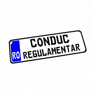 Placa Auto Personalizata (mesaj predefinit) 30x10cm