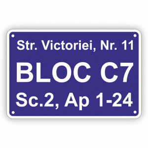 Placa Stradala personalizata 39x26 cm Scari de Bloc
