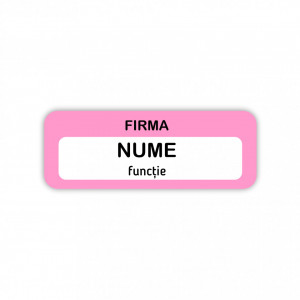 EC12 Ecuson Personalizat metalic 2.5x7cm cu sistem de prindere