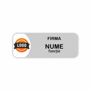 EC15 Ecuson Personalizat metalic 2.5x7cm cu sistem de prindere