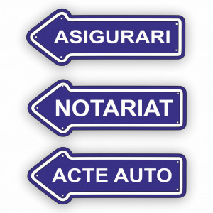 Placa Stradala personalizata 52x18 cm, Sageata informare spre stanga