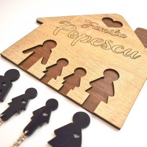 Suport chei personalizat + 4 Brelocuri