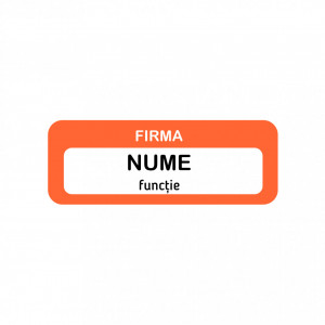 EC12 Ecuson Personalizat metalic 2.5x7cm cu sistem de prindere