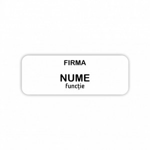 EC14 Ecuson Personalizat metalic 2.5x7cm cu sistem de prindere