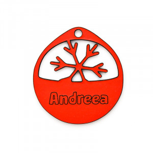 Glob personalizat cu nume , ornament pom de Craciun-1