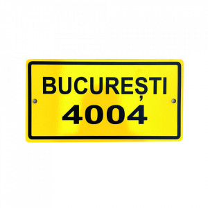 Numar Inregistrare Galben Reflectorizant, Primarie tip A, B I
