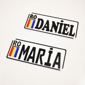 Placa Auto Personalizata cu Numele tau 20x8cm