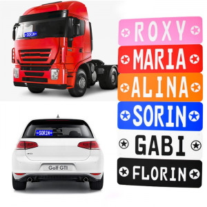 Placa Auto Personalizata cu Numele tau 30x10cm