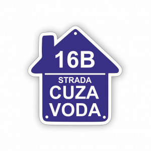 Placa Stradala personalizata 18x19 cm cu Strada si Nr