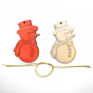 Set 2 decoratiuni de lemn colorate