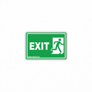 V254 Semn indicator (iesire - exit),Tabla aluminiu, Autocolant sau PVC
