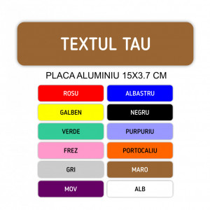 1537 Placa Aluminiu Personalizata 15x3.7 cm