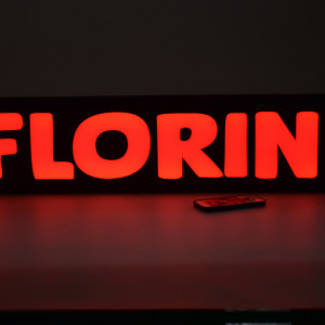 Placa led luminoasa interior camion 55x13 cm cu nume