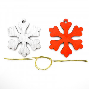 Set 2 decoratiuni de lemn colorate